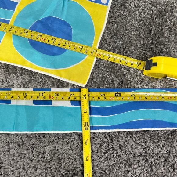 Vintage Scarves by Vera rectangle scarf geometric Hand rolled - Picture 7 of 7